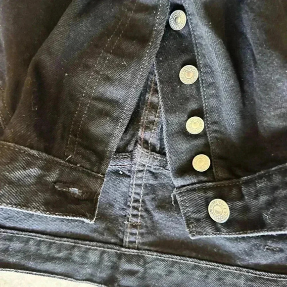 Levi's 501 xx Jeans Men's 42x32 Black 100% Cotton Denim Button Fly - Picture 14 of 16